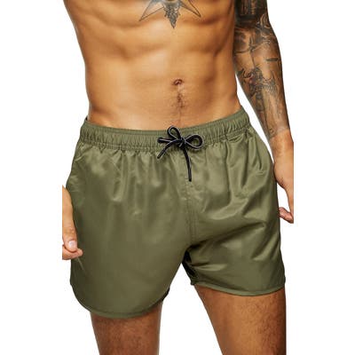 Topman Runner Shorts, Green