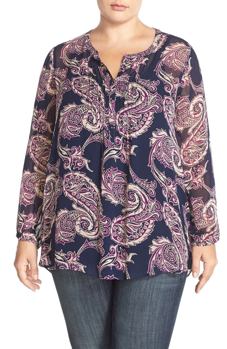 Lucky Brand Paisley Print High/Low Tunic (Plus Size) | Nordstrom