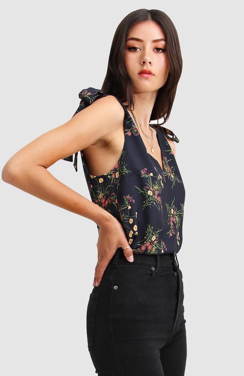 Belle & Bloom Feel For You V-neck Top - Navy