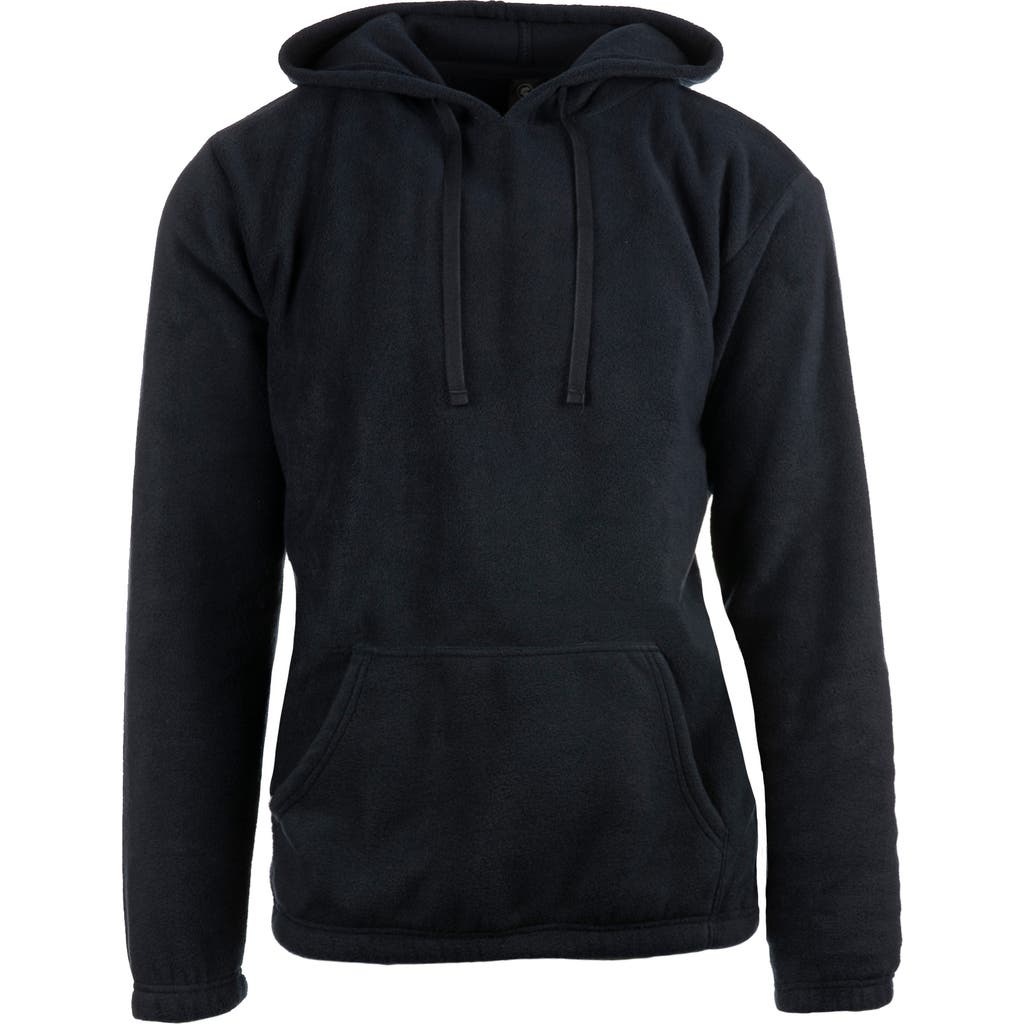 Burnside Comfy Polar Fleece Hoodie In Navy