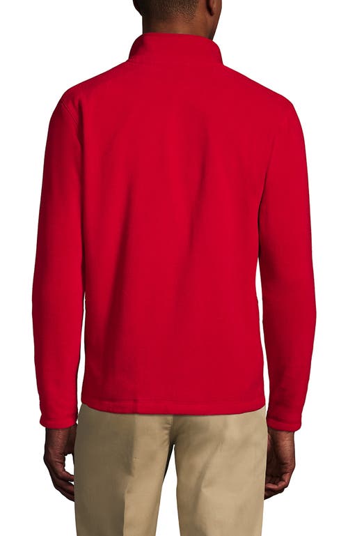 Shop Lands' End Full-zip Mid-weight Fleece Jacket In Red