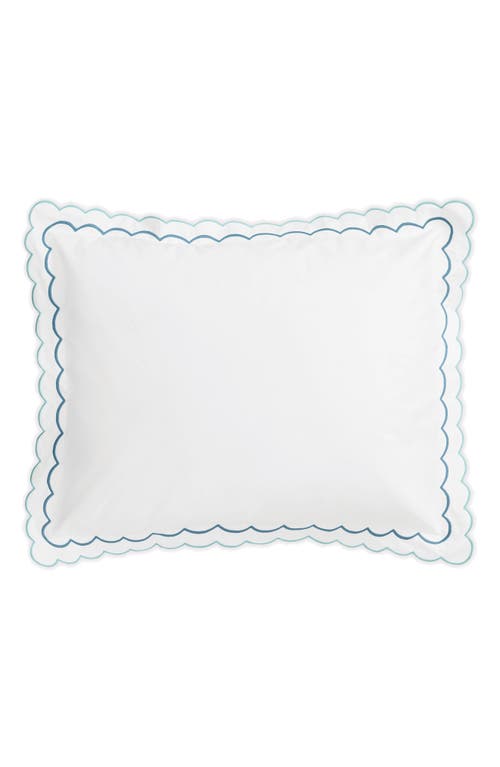 Matouk India Cotton Pillow Sham in Cerulean at Nordstrom