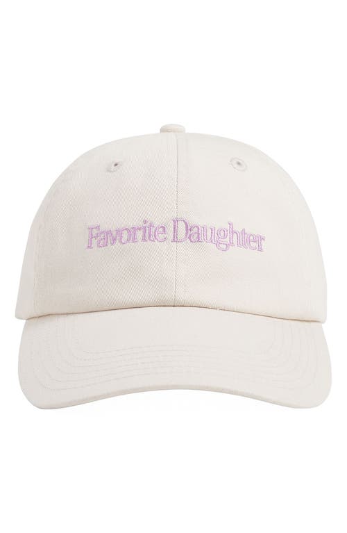 Shop Favorite Daughter Classic Logo Cotton Twill Baseball Cap In Khaki Lavender