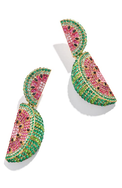 BaubleBar One in a Melon Pavé Drop Statement Earrings in Pink at Nordstrom