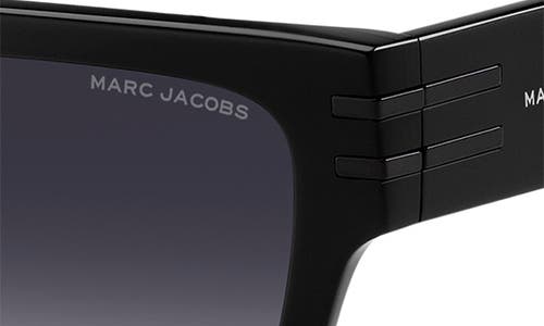 Marc Jacobs 52mm Gradient Rectangular Sunglasses In Black