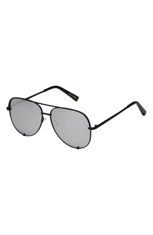 Shop Fifth & Ninth Walker 61mm Polarized Aviator Sunglasses In Black/silver