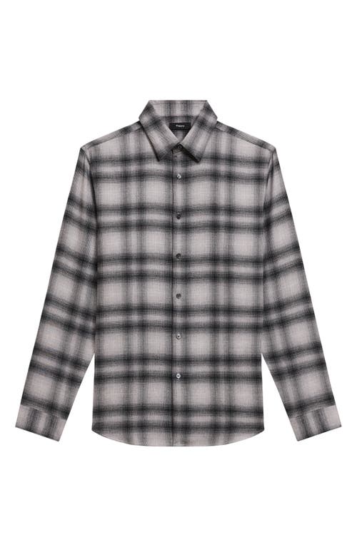 THEORY THEORY IRVING PLAID COTTON FLANNEL BUTTON-UP SHIRT 