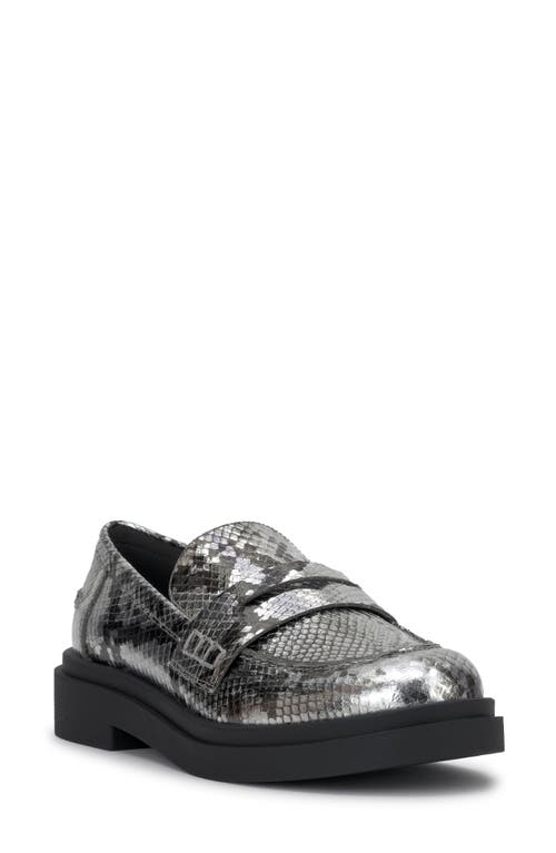 Jessica Simpson Xuris Platform Penny Loafer In Chrome