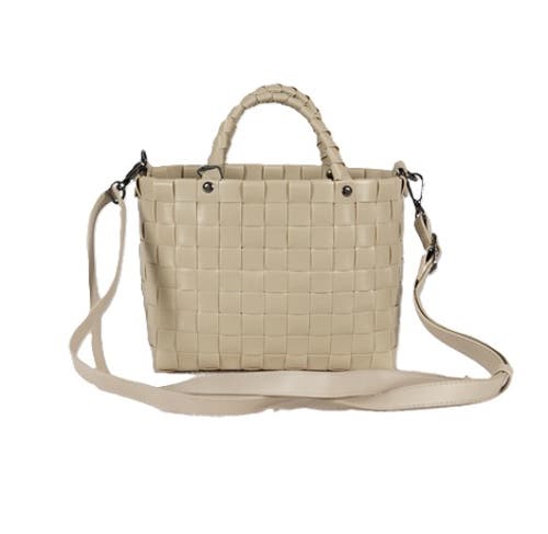 Handed By Dash Recycled Plastic Crossbody Bag In Pale Grey
