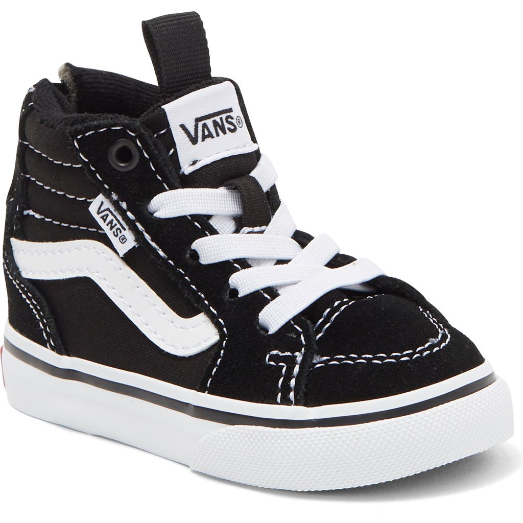 Shop Vans Kids' Filmore High Top Sneaker In Suede/canvas Black/white