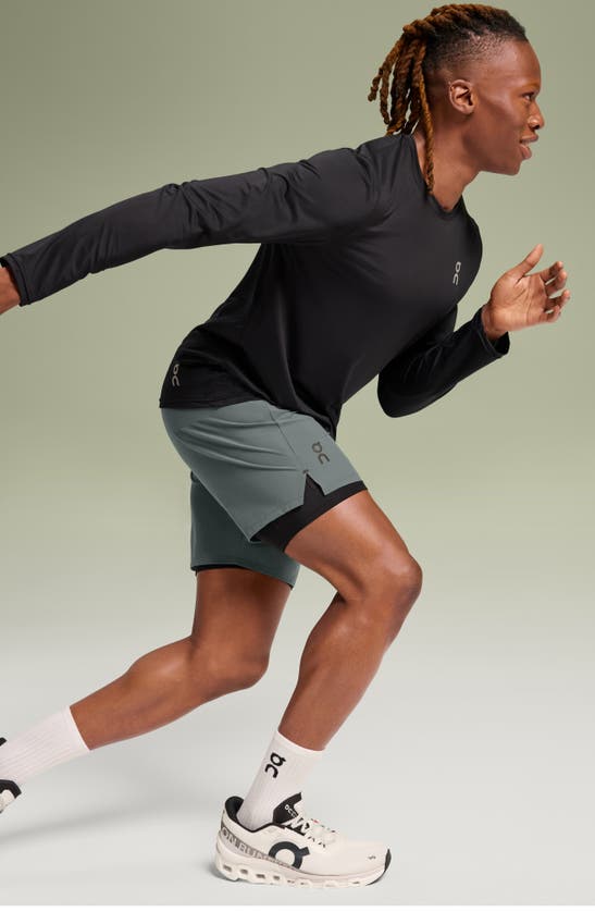Shop On 2-in-1 Hybrid Performance Shorts In Lead