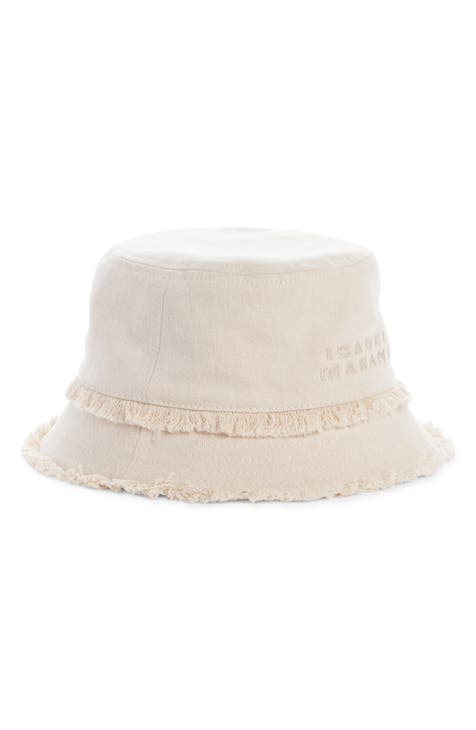 ERICKA White Corduroy Satin Lined Bucket Hat Cap Spring Summer Hat