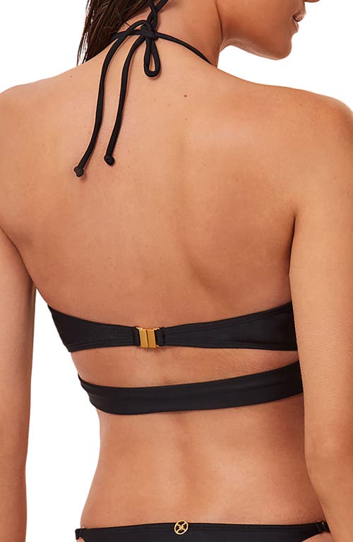 Shop Vix Swimwear Kaia Strappy Beaded Bikini Top In Black