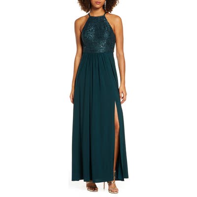 Morgan & Co. Sequin Lace Gown