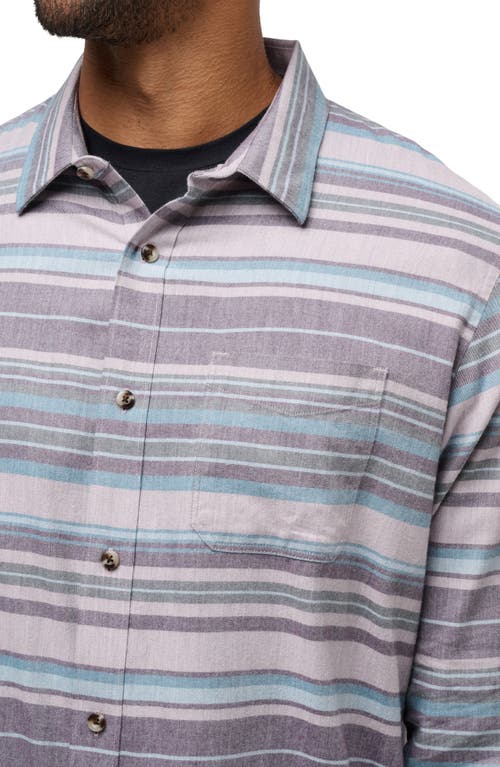 Shop Travismathew Cloud Flannel Button-up Shirt In Elderberry/plum