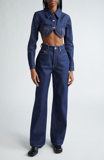Jean Paul Gaultier Crop Denim Jacket | Nordstrom