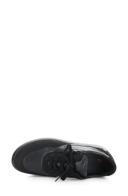 Softinos By Fly London Echo Sneaker In 000 Black Supple/suede