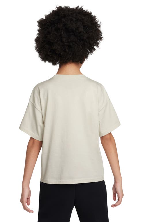 Shop Nike Kids' Sportswear Cotton Graphic T-shirt In Light Bone