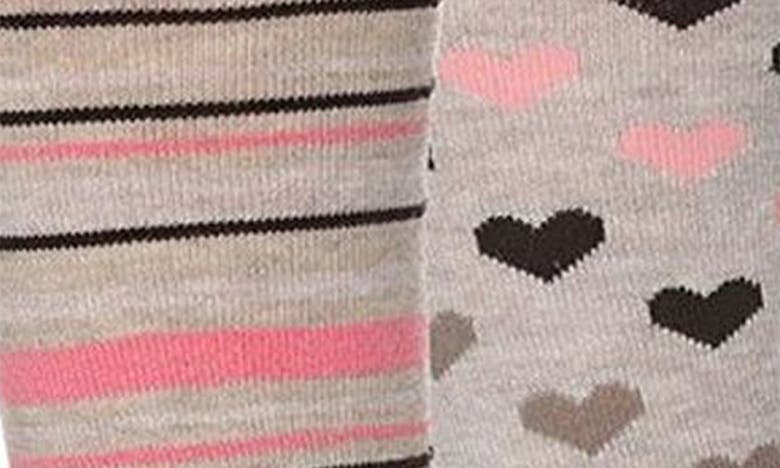 Memoi Assorted 4-pack Diabetic Crew Socks In Beige/ Pink/ White