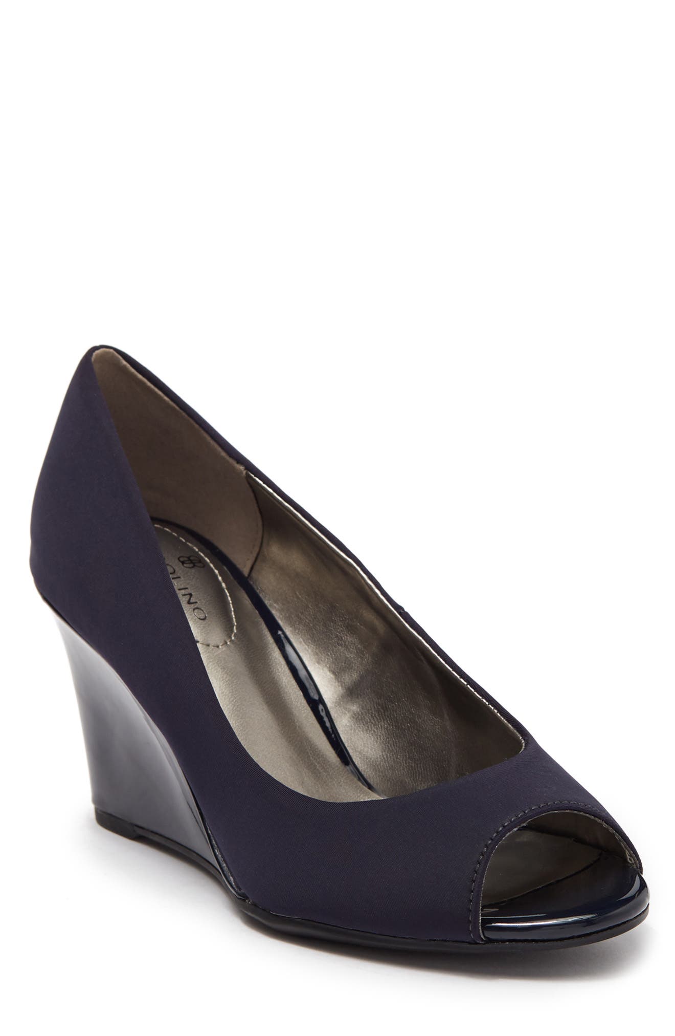 peep toe wedge pumps