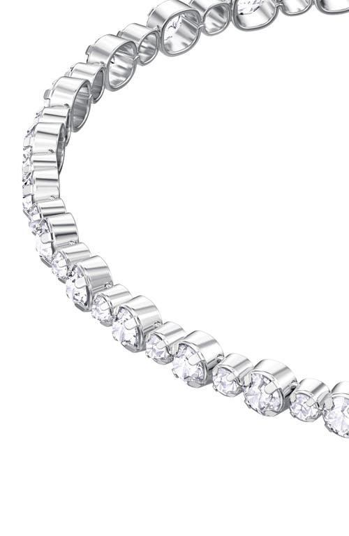Swarovski Subtle Crystal Slider Bracelet In Silver