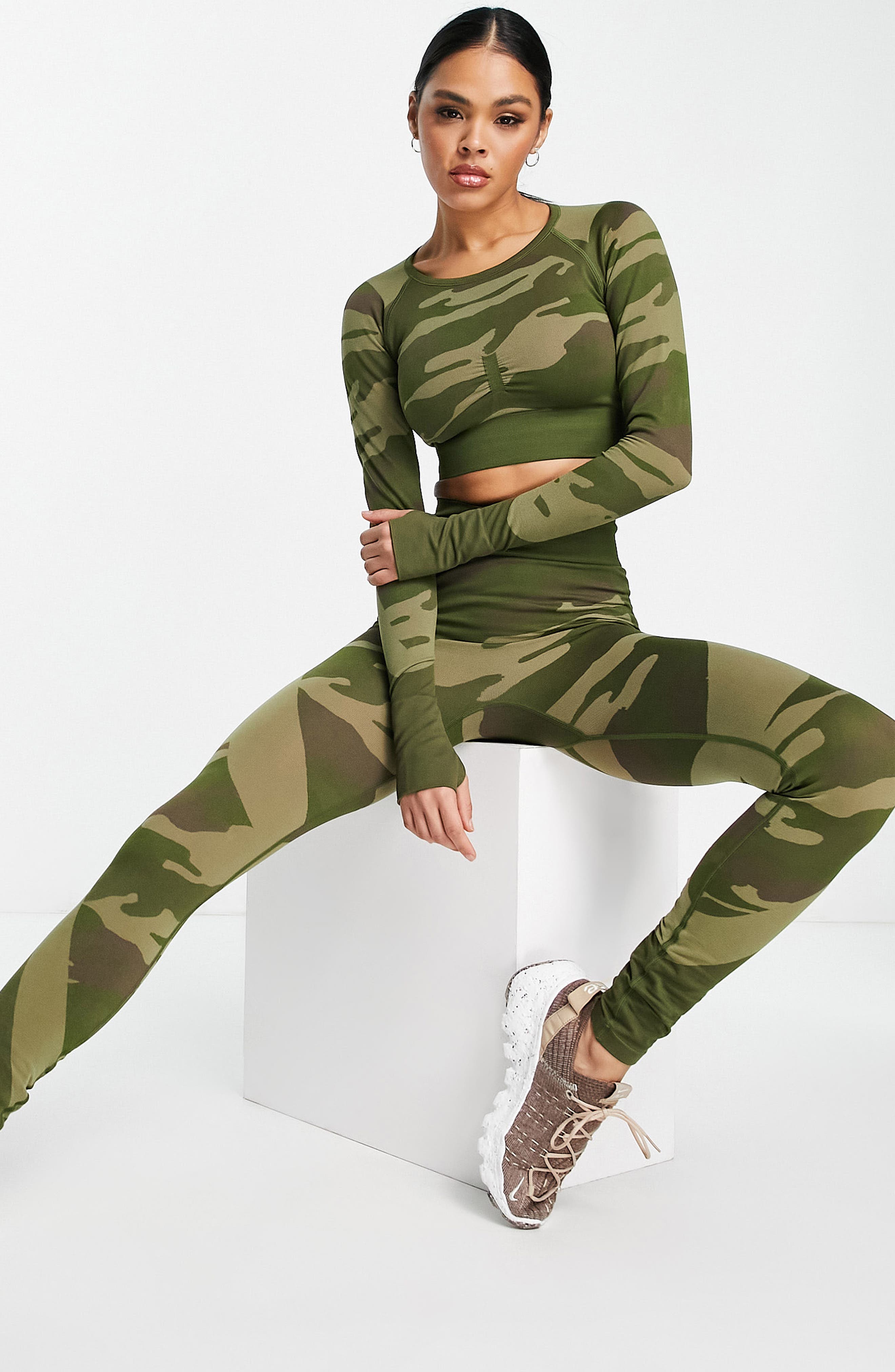 ASOS DESIGN Camo Print High Waist 