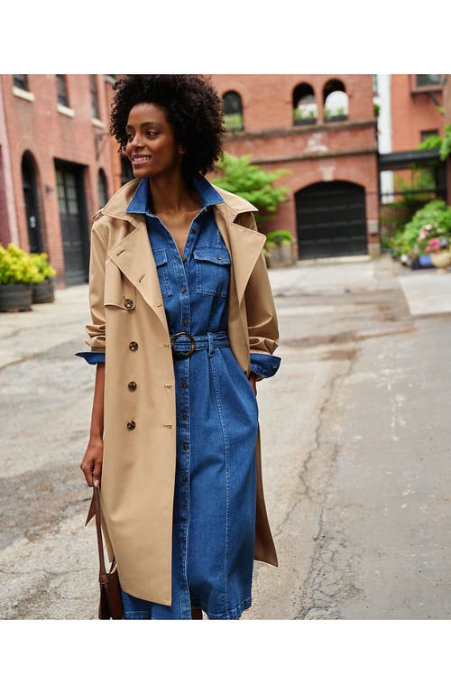 Shop Lands' End Classic Trench Coat In Desert Tan