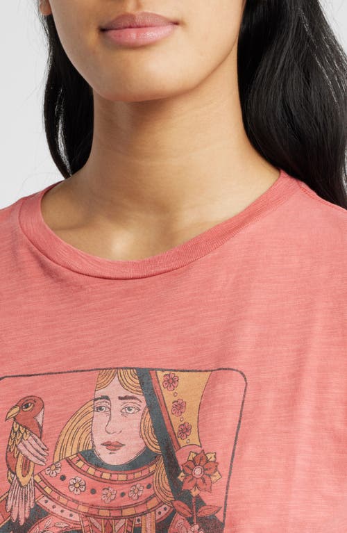 Lucky Brand Queen Of Hearts Graphic T-shirt In Pink