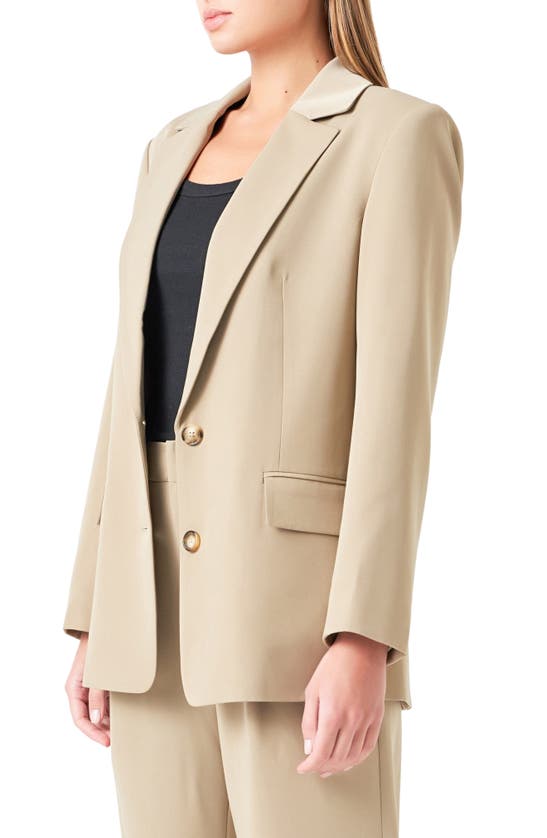 Shop Grey Lab Oversize Blazer In Khaki