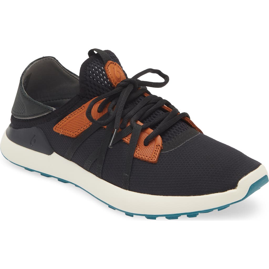 Olukai Manele Golf Shoe In Black/dark Shadow