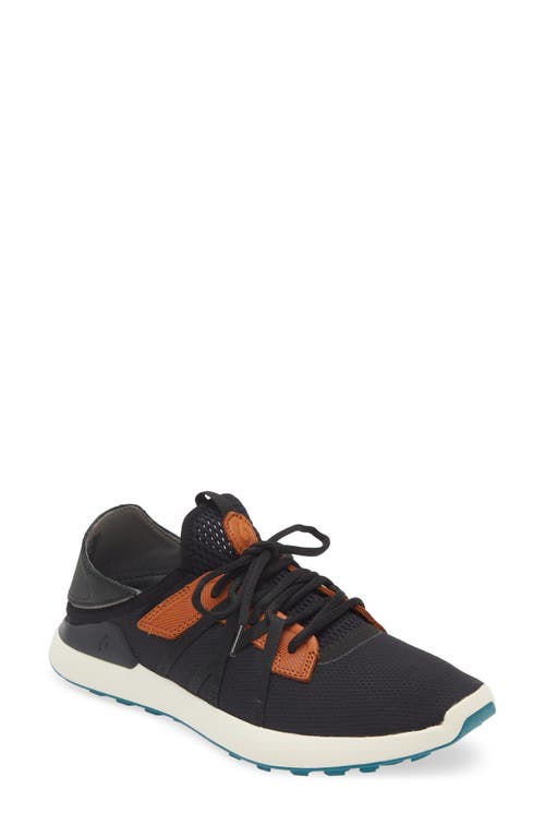Olukai Manele Golf Shoe In Black/dark Shadow