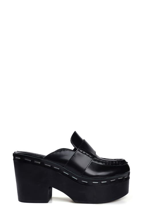 Zigi Artisan Tally Platform Mule In Black Leather