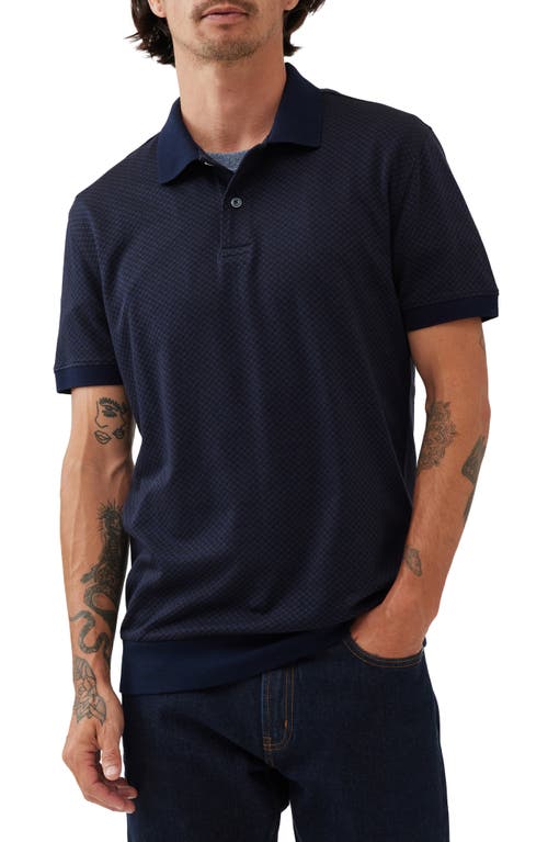 Shop Rodd & Gunn Leeson Geo Pattern Cotton Polo In Midnight