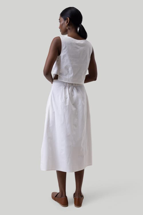 Reistor Boxy Crop Top In Coconut White