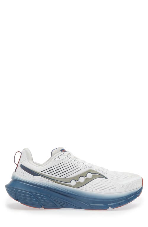 Shop Saucony Guide 17 Running Shoe In White/navy