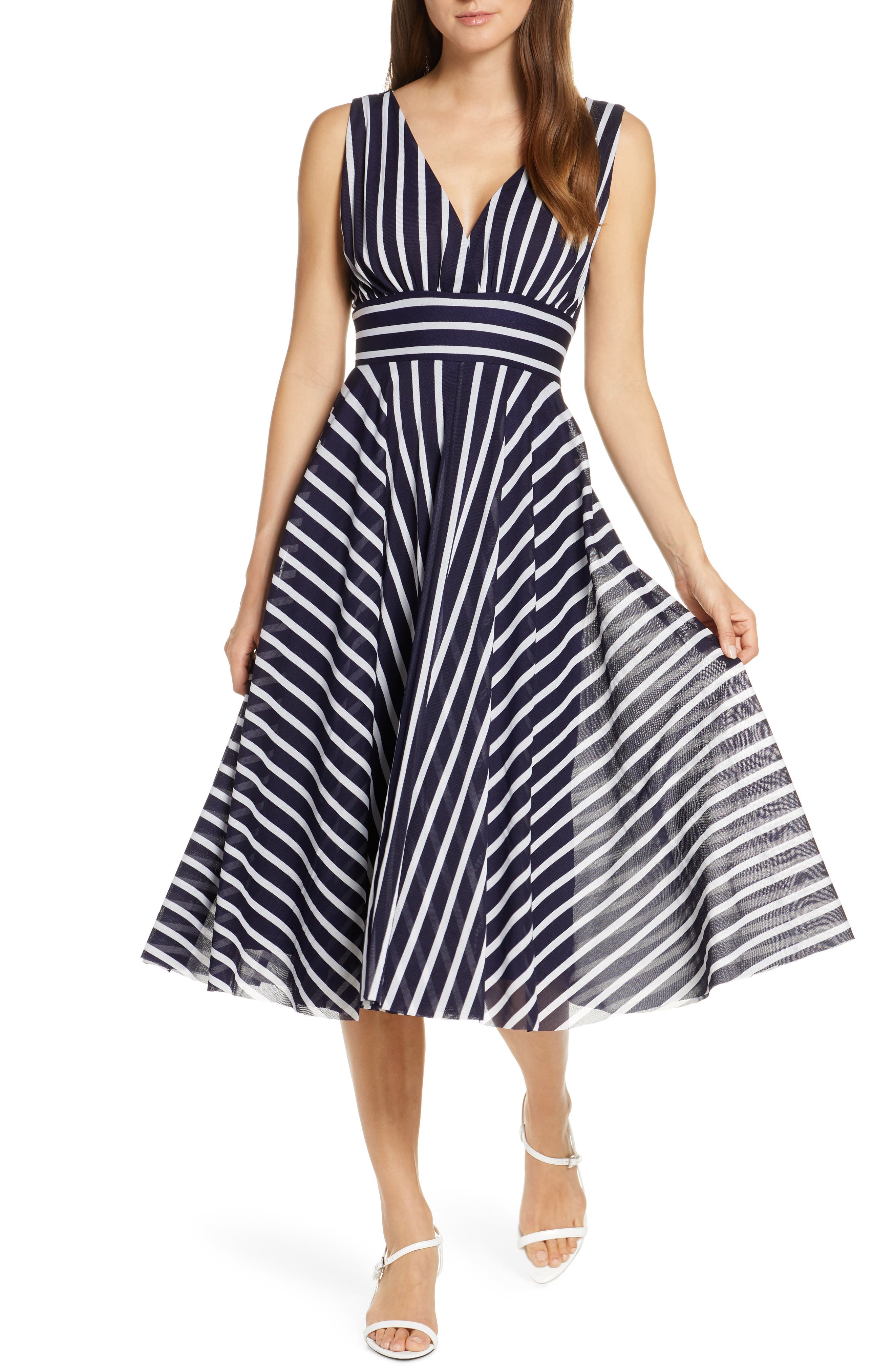 sleeveless flare dress