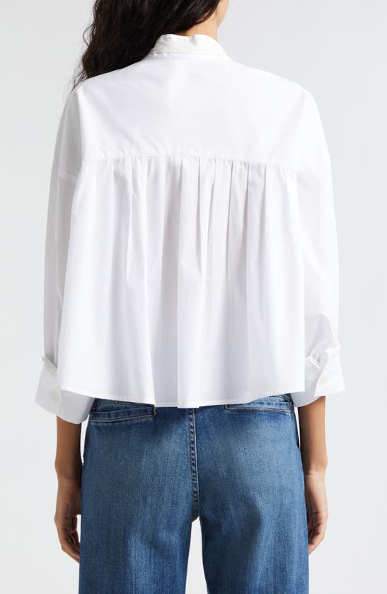 Shop Twp Darling Tie Neck Shirt In White