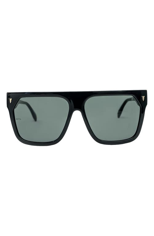 MITA SUSTAINABLE EYEWEAR 59mm Square Sunglasses in Shiny Black/Shiny Black