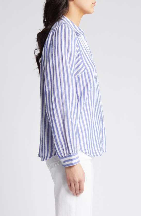 Shop Rails Lo Stripe Organic Cotton Button-up Shirt In Anacapa Stripe