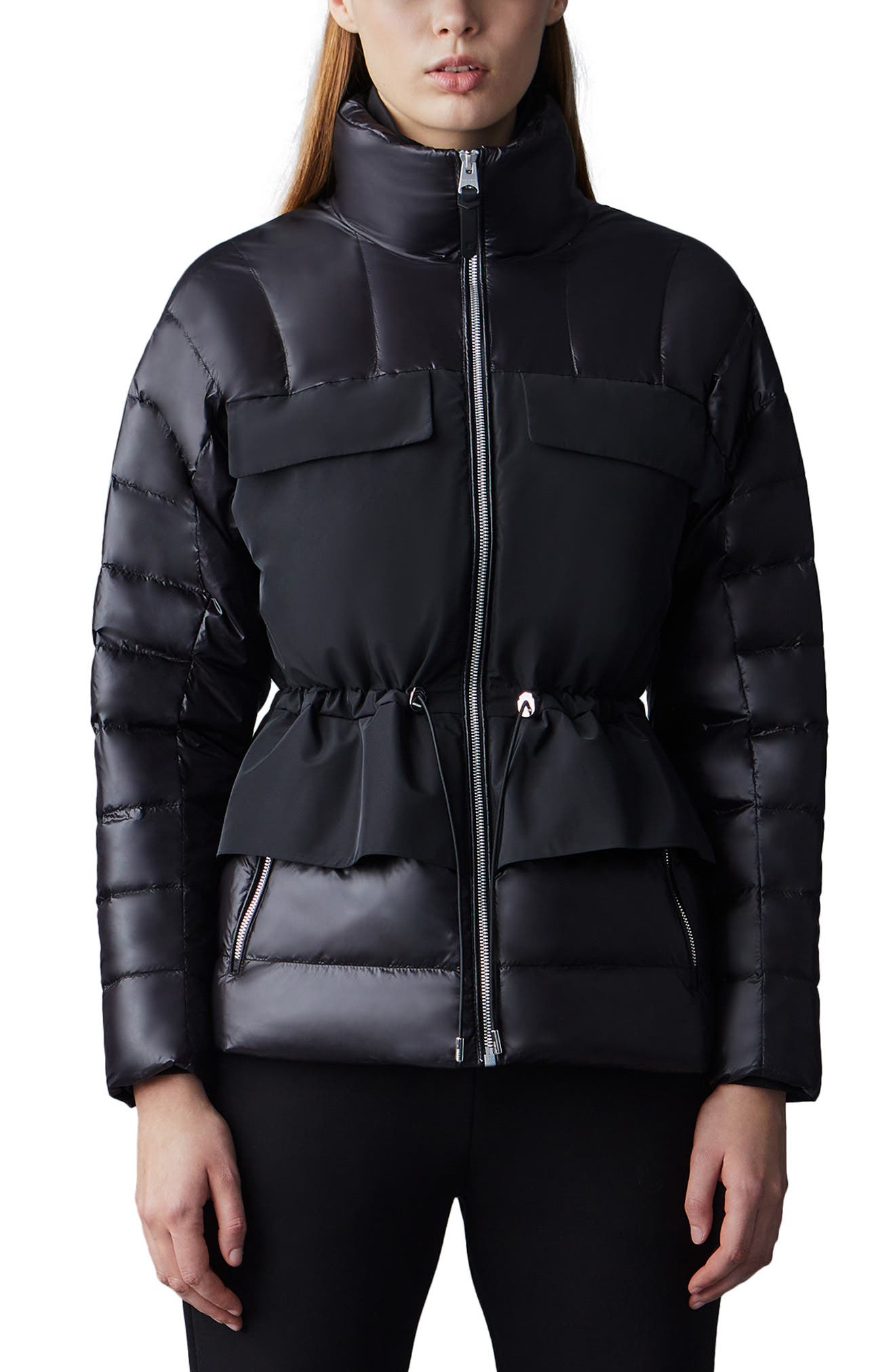 mackage black down shani coat