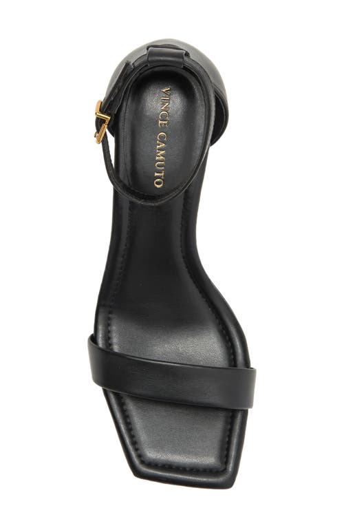 Vince Camuto Vinkley Womens Leather Ankle Kitten Heels In Black Soft Nappa Silk