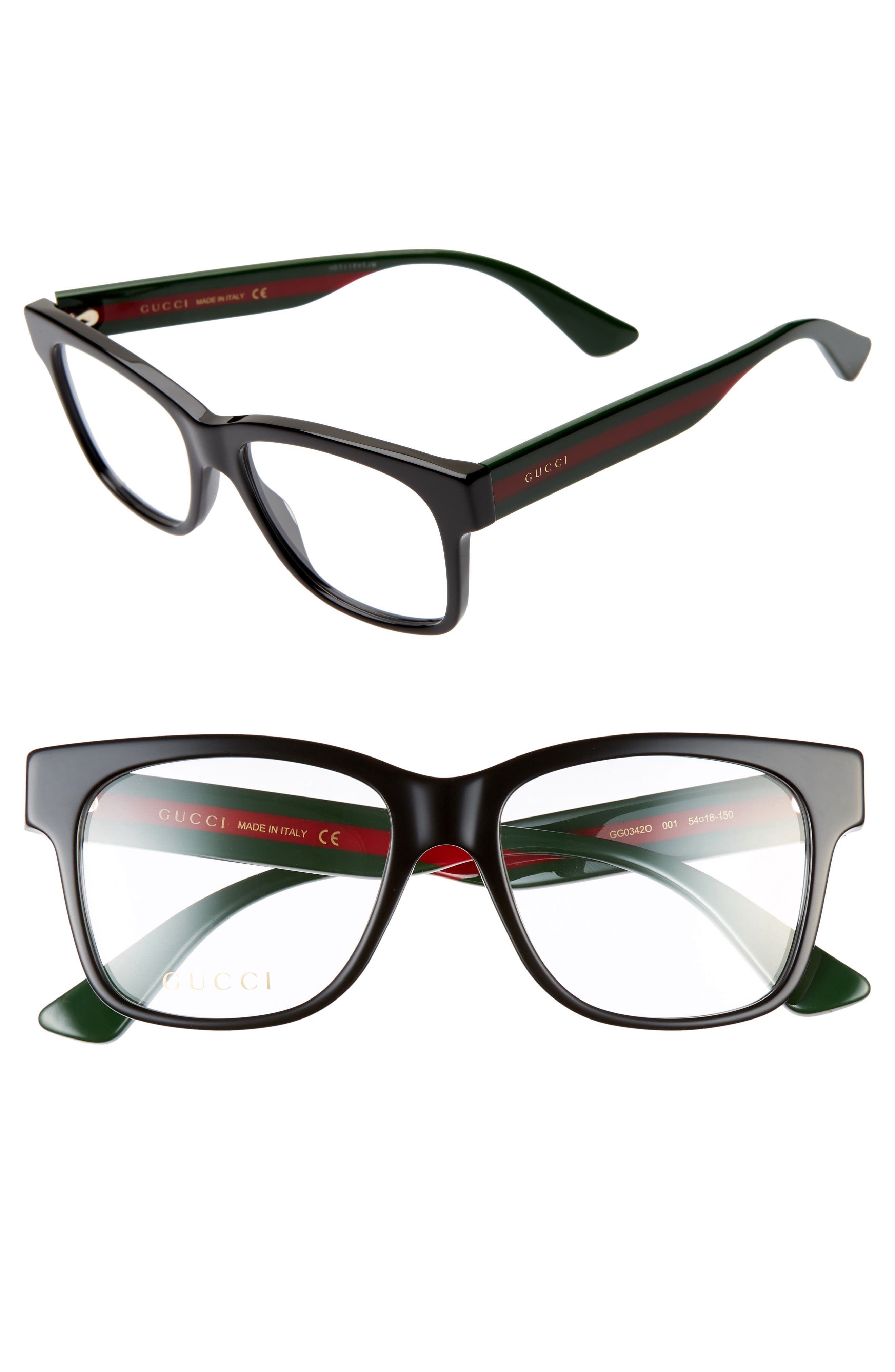 Gucci 54mm Square Optical Glasses 
