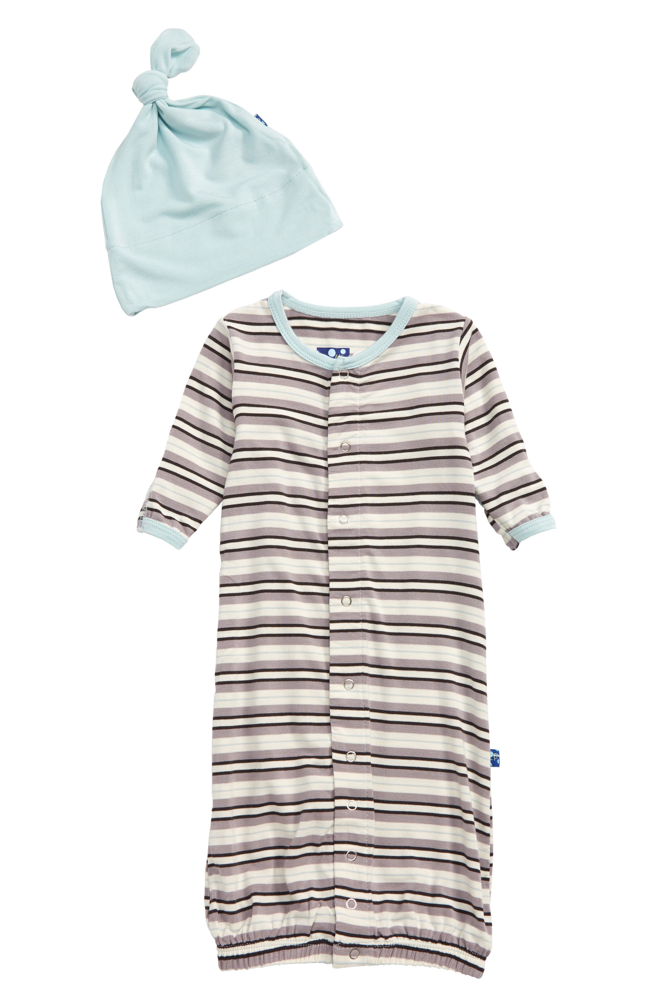 Kickee Pants Print Convertible Gown & Hat Set (Baby) Nordstrom
