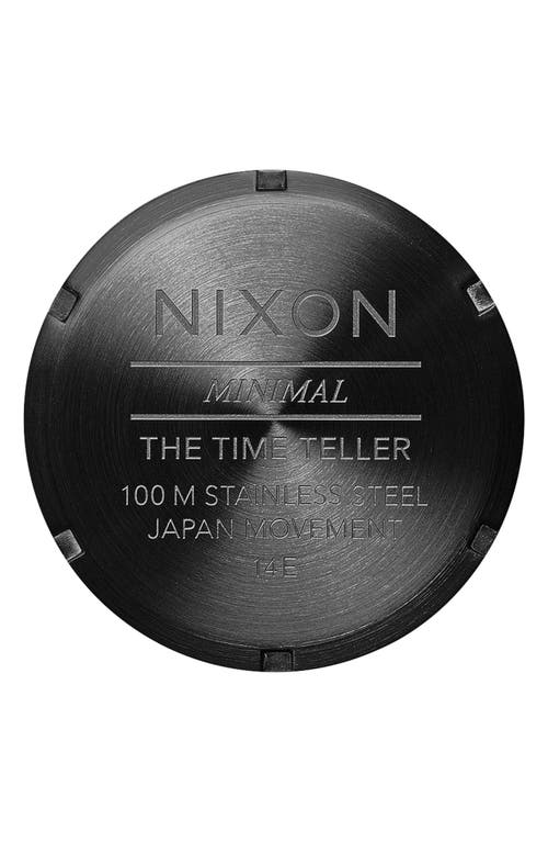 Nixon 'the Time Teller' Stainless Steel Bracelet Watch, 37mm In Black/black