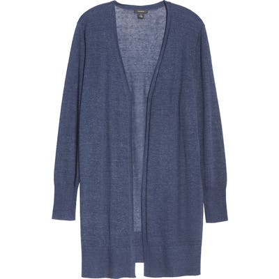 Plus Size Halogen Long Cardigan, Blue