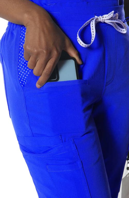 Shop Members Only Valencia Jogger Scrub Pants In Royal Blue