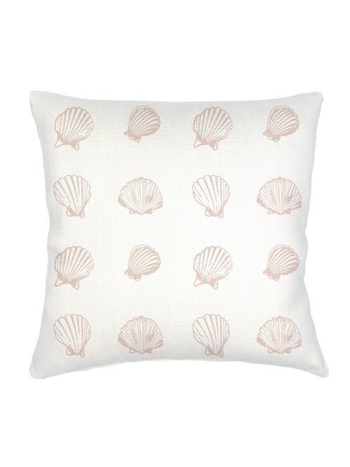ANAYA ANAYA SALTWATER SHELL PRINTED LINEN PILLOW WITH DOWN ALTERNATIVE INSERT