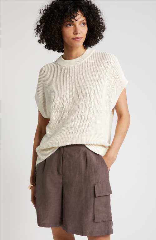 Crewneck Sweater in Ivory Pristine