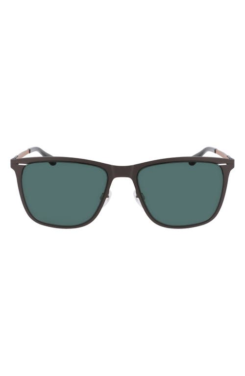 Arrow 55mm Rectangular Sunglasses in Satin Gunmetal/Copper