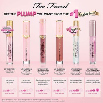 Lip injection deals extreme too faced